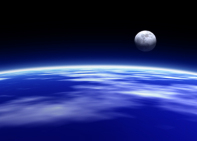 Earth and moon